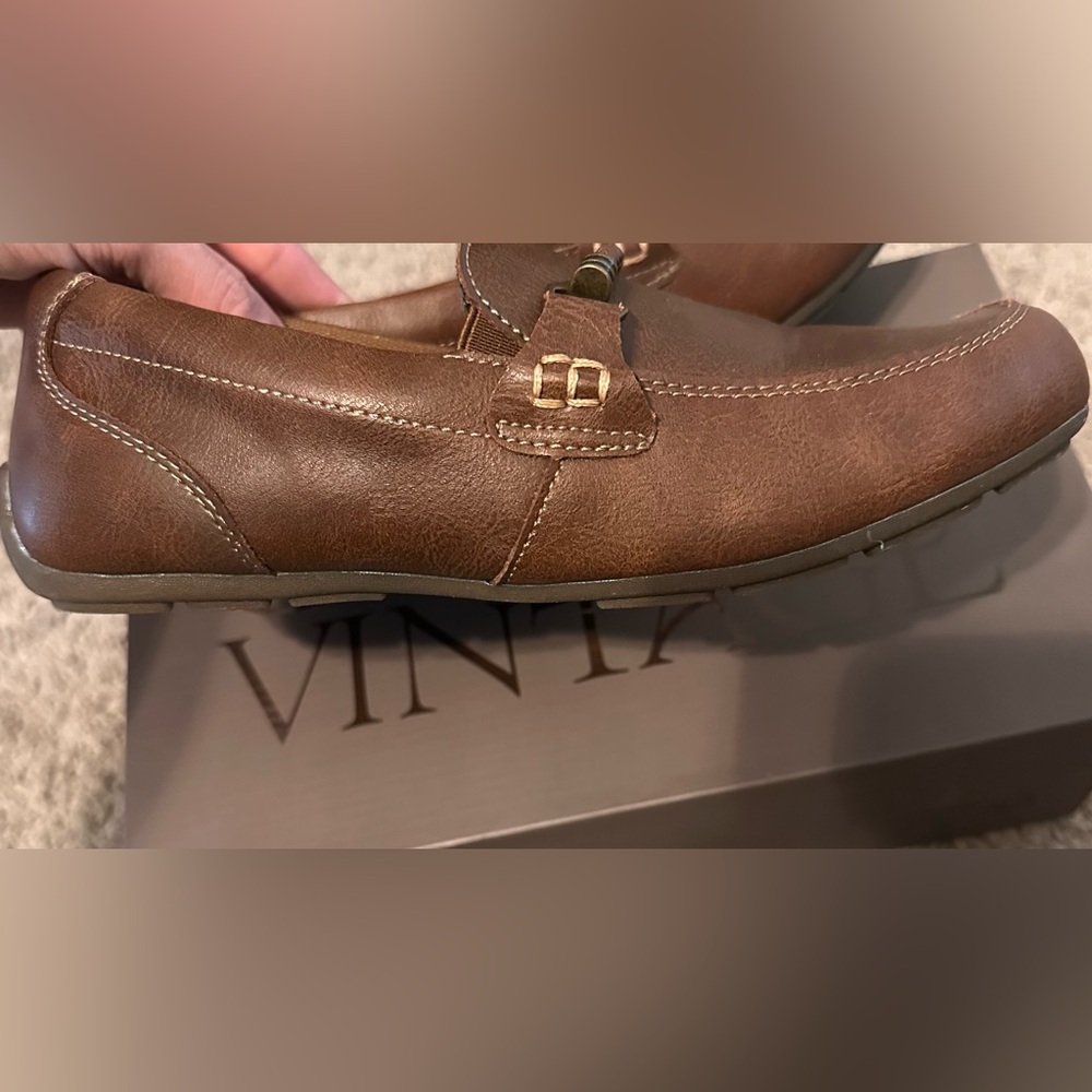 Crown Vintage Boy’s loafers- Brown - Size 4Y - Picture 3 of 7